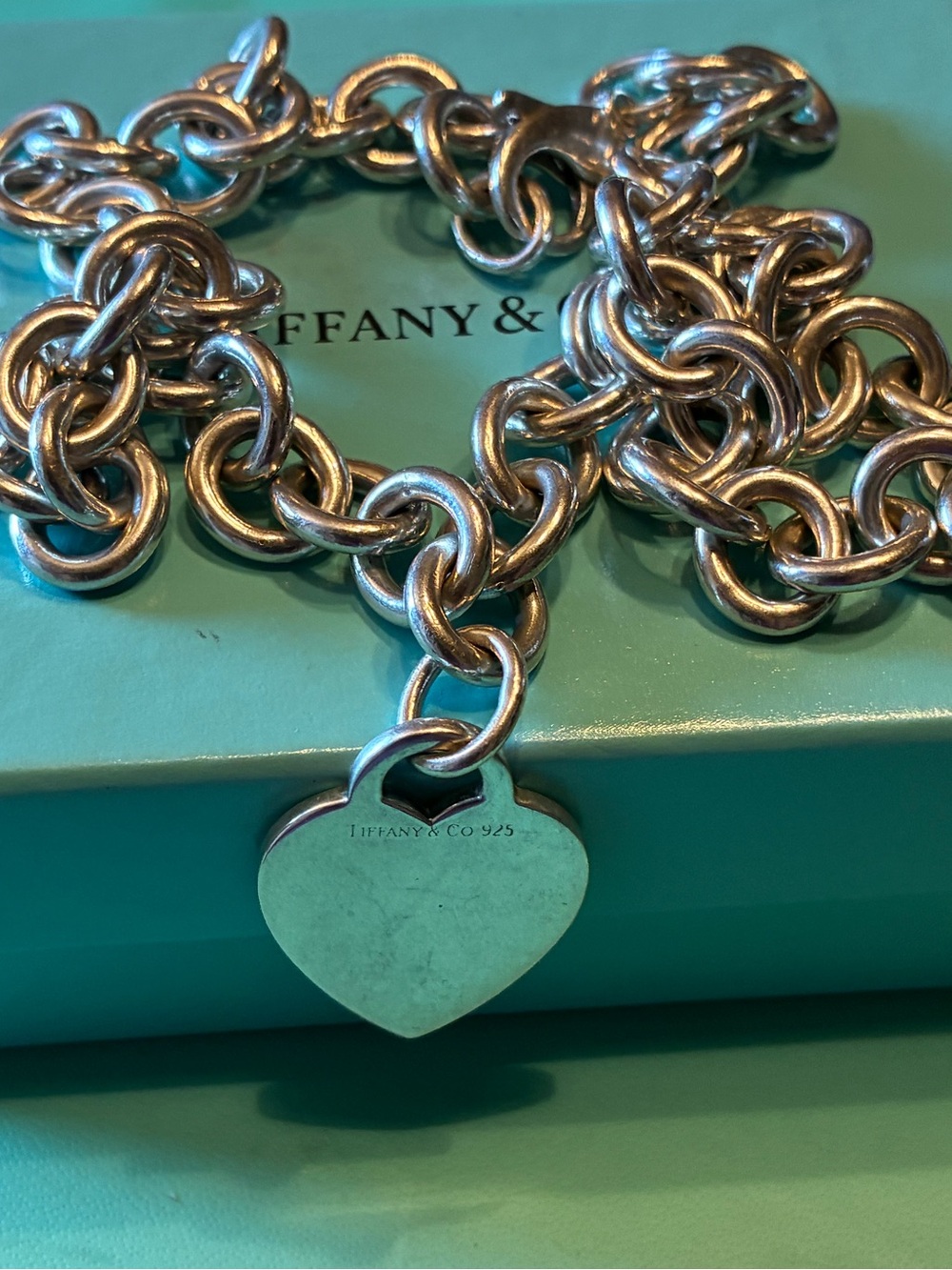 Tiffany & Co. Silver Heart Tag choker